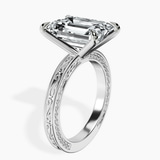 Platinum Ivory Vintage Solitaire Lab Diamond Ring standing product image one