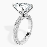 Platinum Ivory Vintage Solitaire Lab Diamond Ring standing product image one