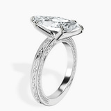 Platinum Ivory Vintage Solitaire Lab Diamond Ring standing product image one