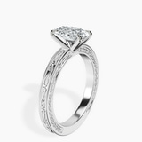 Platinum Ivory Vintage Solitaire Lab Diamond Ring standing product image one