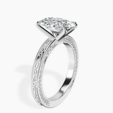 Platinum Ivory Vintage Solitaire Lab Diamond Ring standing product image one