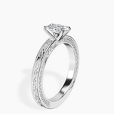 Platinum Ivory Vintage Solitaire Lab Diamond Ring standing product image one