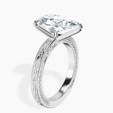 Platinum Ivory Vintage Solitaire Lab Diamond Ring standing product image one