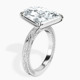 14kt White Gold Ivory Vintage Solitaire Lab Diamond Ring standing product image one