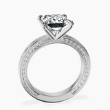Platinum Ivory Vintage Solitaire Lab Diamond Ring side right image one
