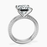 Platinum Ivory Vintage Solitaire Lab Diamond Ring side right image one