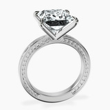 10kt White Gold Ivory Vintage Solitaire Lab Diamond Ring side right image one