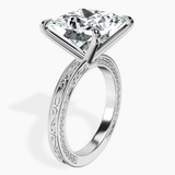 Platinum Ivory Vintage Solitaire Lab Diamond Ring standing product image one
