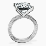 Platinum Ivory Vintage Solitaire Lab Diamond Ring side right image one