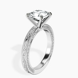 Platinum Ivory Vintage Solitaire Lab Diamond Ring standing product image one
