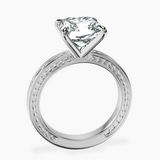 Platinum Ivory Vintage Solitaire Lab Diamond Ring side right image one