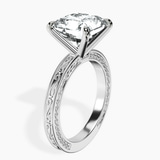 Platinum Ivory Vintage Solitaire Lab Diamond Ring standing product image one
