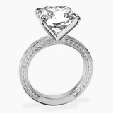 Platinum Ivory Vintage Solitaire Lab Diamond Ring side right image one