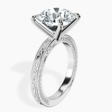 Platinum Ivory Vintage Solitaire Lab Diamond Ring standing product image one