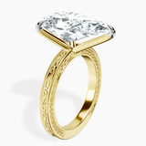 14kt Yellow Gold Ivory Vintage Solitaire Lab Diamond Ring standing product image one