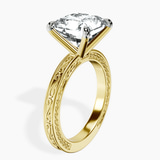 18kt Yellow Gold Ivory Vintage Solitaire Lab Diamond Ring standing product image one
