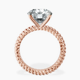 10kt Rose Gold Sansa Solitaire Lab Diamond Ring side right image one