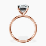 10kt Rose Gold Four Prong Solitaire 2mm Lab Diamond Ring side right image one