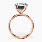 18kt Rose Gold Four Prong Solitaire 2mm Lab Diamond Ring side right image one