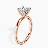 14kt Rose Gold Four Prong Solitaire 2mm Lab Diamond Ring standing product image one