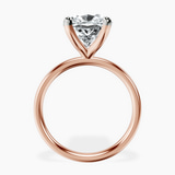 10kt Rose Gold Four Prong Solitaire 2mm Lab Diamond Ring side right image one