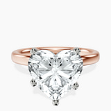 10kt Rose Gold Four Prong Solitaire 2mm Lab Diamond Ring front image