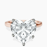 18kt Rose Gold Four Prong Solitaire 2mm Lab Diamond Ring front image