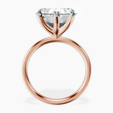 14kt Rose Gold Four Prong Solitaire 2mm Lab Diamond Ring side right image one
