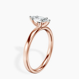 10kt Rose Gold Four Prong Solitaire 2mm Lab Diamond Ring standing product image one