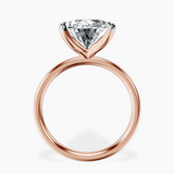 18kt Rose Gold Four Prong Solitaire 2mm Lab Diamond Ring side right image one