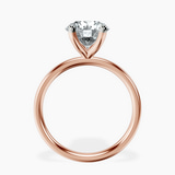 10kt Rose Gold Four Prong Solitaire 2mm Lab Diamond Ring side right image one