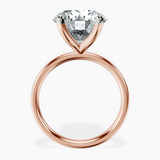 18kt Rose Gold Four Prong Solitaire 2mm Lab Diamond Ring side right image one