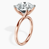 18kt Rose Gold Four Prong Solitaire 2mm Lab Diamond Ring standing product image one