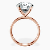 18kt Rose Gold Four Prong Solitaire 2mm Lab Diamond Ring side right image one