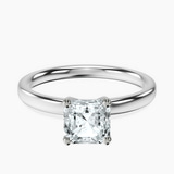 Platinum Four Prong Solitaire 2mm Lab Diamond Ring front image