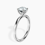 Platinum Four Prong Solitaire 2mm Lab Diamond Ring standing product image one