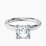 Platinum Four Prong Solitaire 2mm Lab Diamond Ring front image
