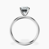 Platinum Four Prong Solitaire 2mm Lab Diamond Ring side right image one