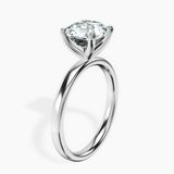 Platinum Four Prong Solitaire 2mm Lab Diamond Ring standing product image one