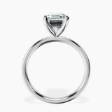 Platinum Four Prong Solitaire 2mm Lab Diamond Ring side right image one