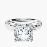 Platinum Four Prong Solitaire 2mm Lab Diamond Ring front image