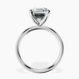 Platinum Four Prong Solitaire 2mm Lab Diamond Ring side right image one