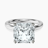 Platinum Four Prong Solitaire 2mm Lab Diamond Ring front image