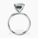 Platinum Four Prong Solitaire 2mm Lab Diamond Ring side right image one