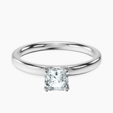 Platinum Four Prong Solitaire 2mm Lab Diamond Ring front image