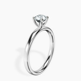 Platinum Four Prong Solitaire 2mm Lab Diamond Ring standing product image one