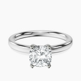 Platinum Four Prong Solitaire 2mm Lab Diamond Ring front image