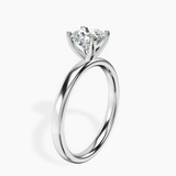 Platinum Four Prong Solitaire 2mm Lab Diamond Ring standing product image one