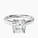 Platinum Four Prong Solitaire 2mm Lab Diamond Ring front image