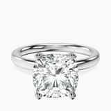 10kt White Gold Four Prong Solitaire 2mm Lab Diamond Ring front image